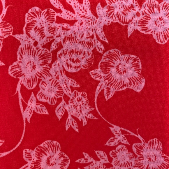 Lularoe Maxi Skirt Red Pink Floral - Picture 2 of 2